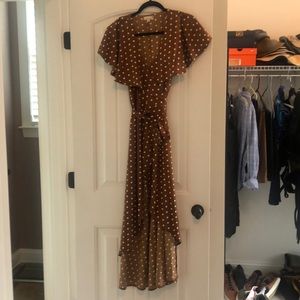 Polka dot brown dress - Pretty Woman!!